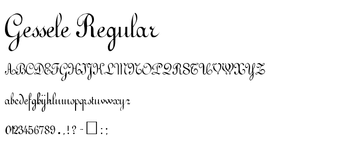 Gessele Regular font